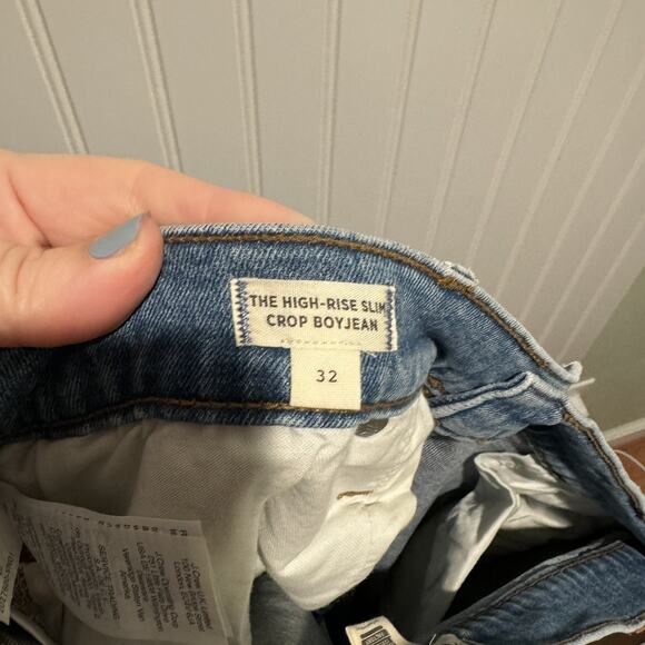 Madewell High Rise Slim Crop Boy Jean NEW Size 32 - Picture 8 of 9
